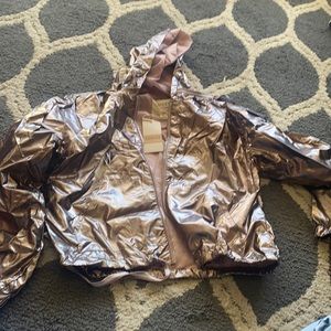Rose gold rain jacket